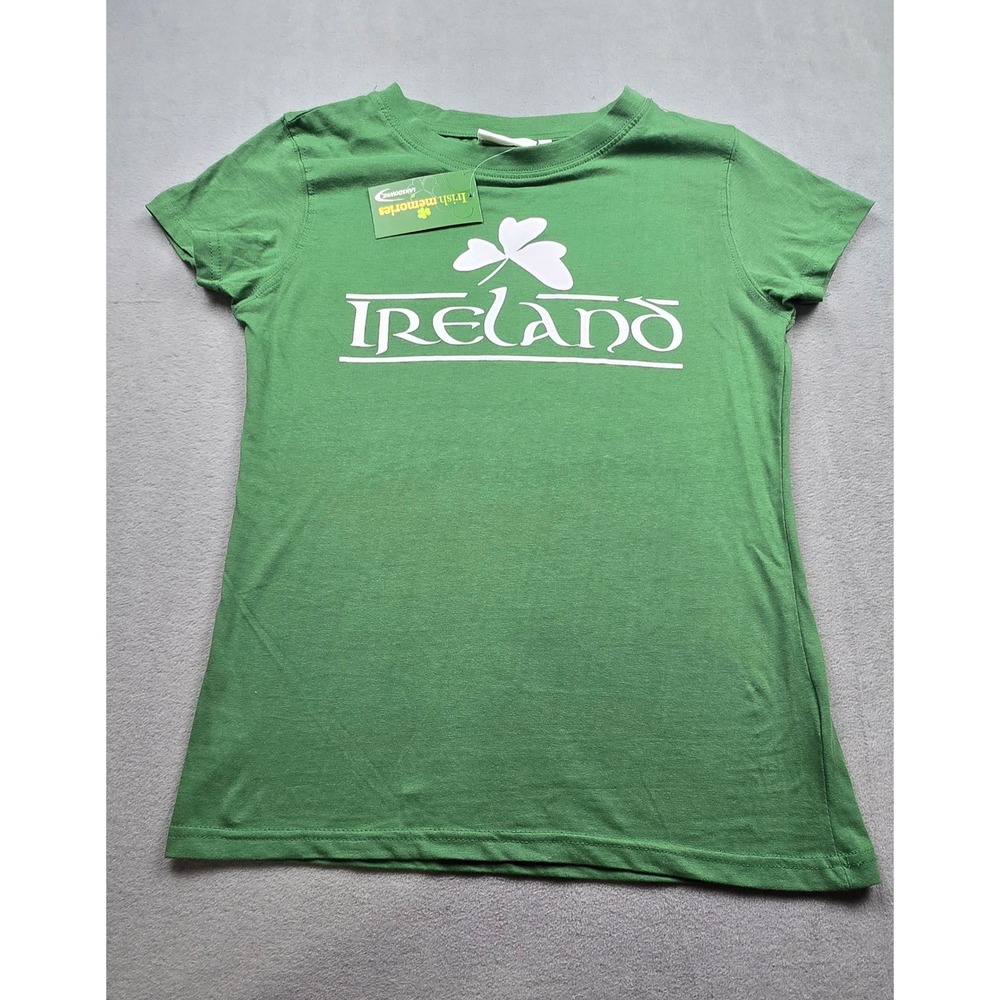 Lansdowne Irish Memories Green Ireland Shamrock Graphic T-Shirt Medium NEW